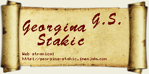Georgina Stakić vizit kartica